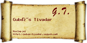 Gubás Tivadar névjegykártya
