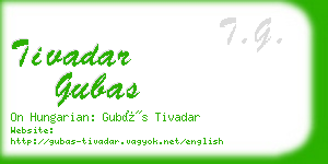 tivadar gubas business card